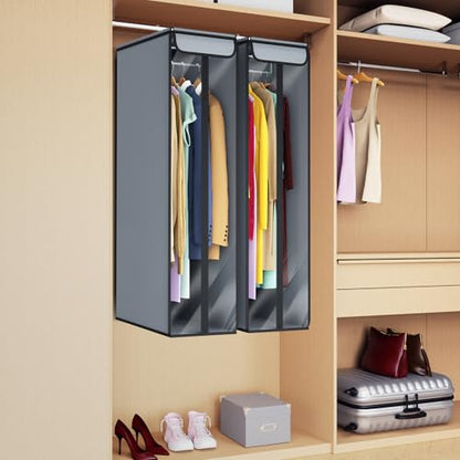 Univivi Garment Bags for Hanging Clothes 40", Hanging Garment Bags for Closet Storage with Large Clear Window, Garment Storage Bags for Suits, Coats, Dresses, 1 Pack - size: 40"-1PCS