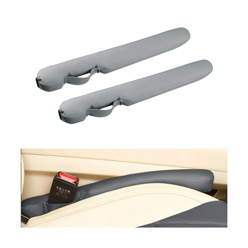 Car Seat Gap Filler, 2PCS Between Vehicle Seats Console Organizer Stop Things from Dropping, Automotive Interior Chair Gap Coverage Fill, Universal for SUV Automobile Truck (Cyan Grey) - color: Cyan Grey