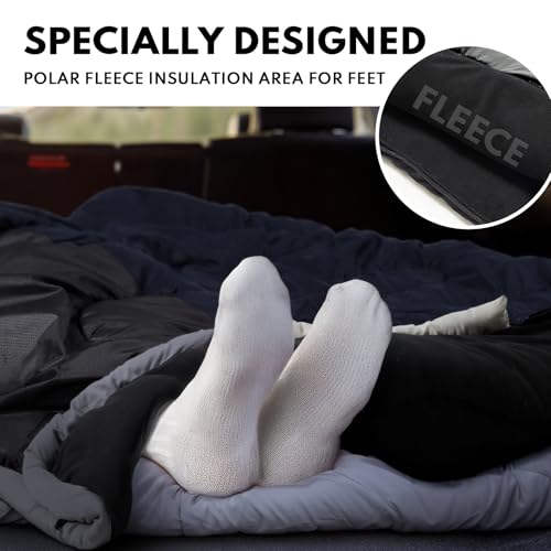 XXL Winter Sleeping Bags for Adults Cold Weather,Camping Sleeping Bag for Kids with Compression Sack,4 Season Camping Essentials Gear for Hiking,Traveling,Outdoor,Backpacking,Climbing