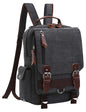 mygreen Canvas Cross Body Messenger Bag Shoulder Sling Backpack Travel Rucksack - color: Black With Shoulder Zipper, size: Large