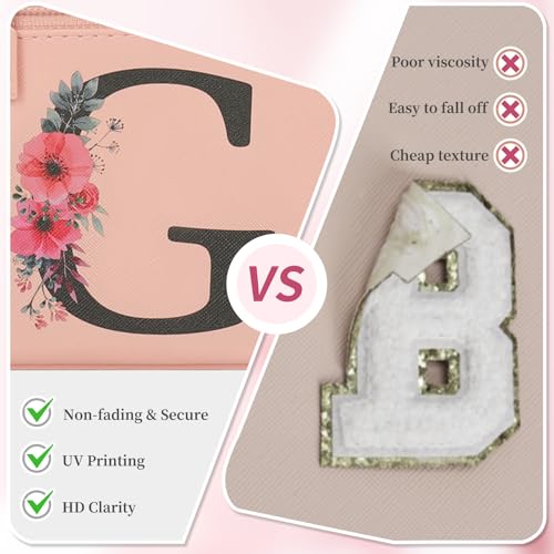 OCHEAL Initial Makeup Bag,Monogram Make up Bag Pink Travel Makeup Organizer Case Beauty Toiletry Cosmetic Bag with Brush Holder, Trendy Stuff Personalized Gifts for Women and Girls-G - color: Pink, style: G