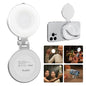 TELESIN C03 Magnetic Selfie Light, Phone Light Compatible with iPhone Magsafe, CRI97 360° LED Selfie Ring Fill Light with Mirror for Selfies/Photography/TikTok/Zoom Calls/Video Conference - color: Silver