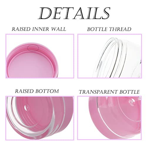 5 Gram Sample Containers with Lids, Mini Makeup Containers, Empty Plastic Travel Cosmetic Containers with Labels(25 Count, Pink Lid) - color: Pink