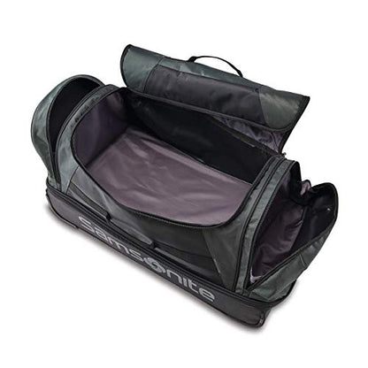 Samsonite Andante 2 Wheeled Duffel Bag – 22-Inch Durable Rolling Luggage with Inline Skate Wheels, Push-Button Handle & Spacious Compartments – Travel-Friendly and Lightweight - Moss Green/Black - color: Moss Green/Black, size: 22-Inch