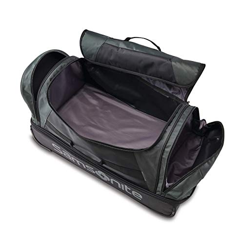 Samsonite Andante 2 Wheeled Duffel Bag – 28-Inch Durable Rolling Luggage with Inline Skate Wheels, Push-Button Handle & Spacious Compartments – Travel-Friendly and Lightweight - Moss Green/Black - color: Moss Green/Black, size: 28-Inch