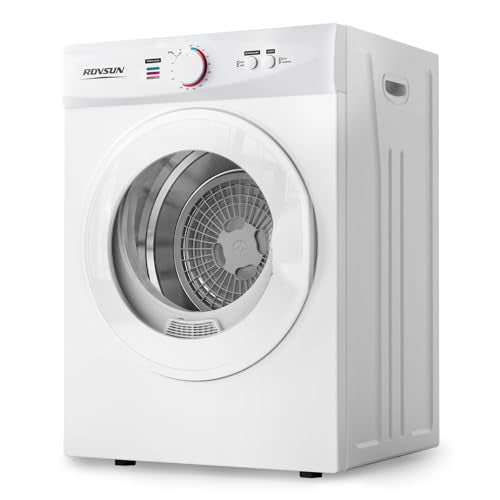 ROVSUN 1.8 Cu.Ft Portable Clothes Dryer, Front Load Dryer Machine, Compact Laundry Dryer with Stainless Steel Tub for Apartment, Home, Dorm (Classic Knob Control) - style: 1.8 CU. FT.