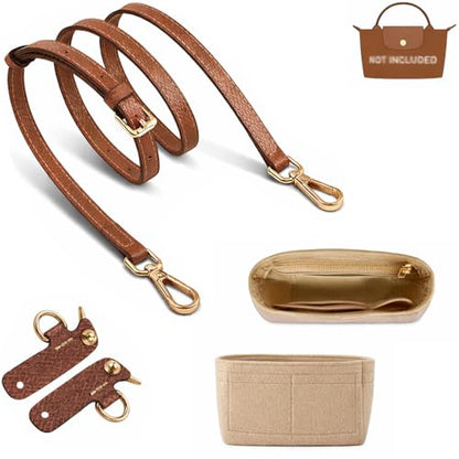 Chispee Leather Shoulder Strap Replacement Set, Adjustable Purse Strap Extender for Crossbody Bag Conversion - color: Style K