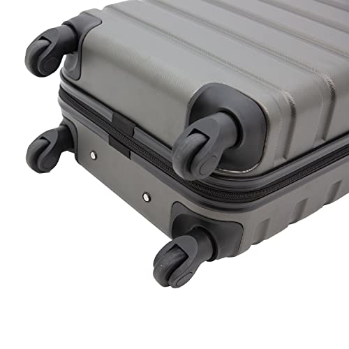 Travelers Club Harper Luggage, Charcoal, 20-Inch Carry-On - color: Charcoal, size: 22-Inch