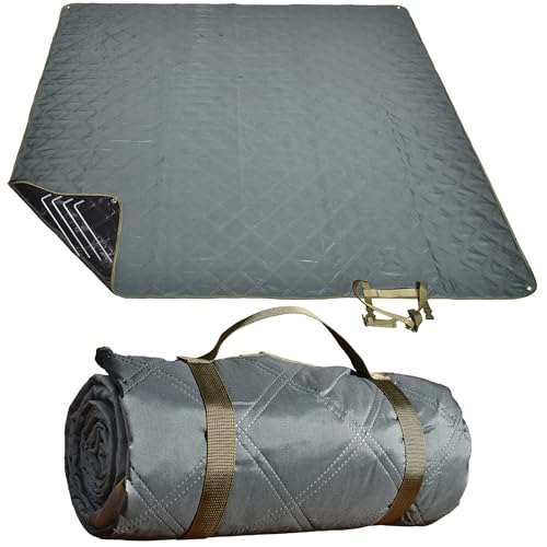 Waterproof Picnic Blanket 80 * 60 in Portable with Carry Strap for Beach Mat or Family Outdoor Camping Party, Park Blanket for Grass Park, Hiking, Travel - color: Green, size: 5' x 6'8" (Square)