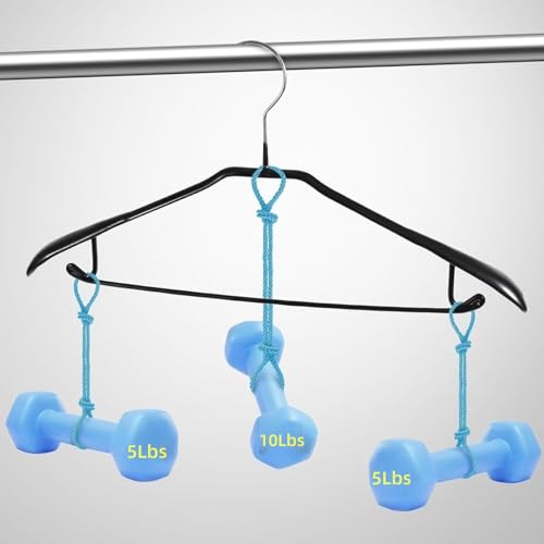 5 Pack Wide Shoulder Hangers 17” Metal Suit Hangers Smooth Soft Gloss Grippy Flexible Thick Rubber Blazer Non Slip Jacket Clothes Hangers Black - color: Black
