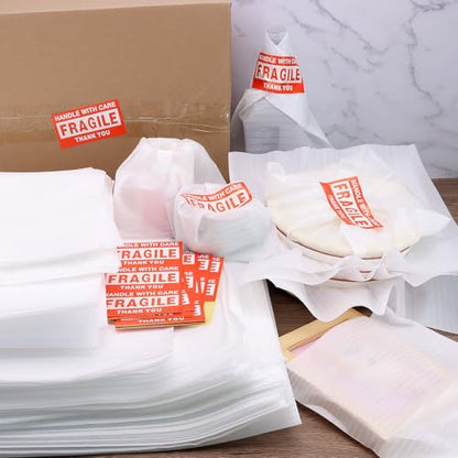 390 Pcs Moving Supplies, 270 Foam Pouches & Foam Sheets, 4 Sizes Packing Foam Pouches with 120 Fragile Stickers for Protect Cushion Dishes China Storage Supplies (7.8X7.8", 7.8X12", 12X12", 12X16") - size: 270PCS-4 Sizes (7.8X7.8, 7.8X12, 12X12, 12X16)