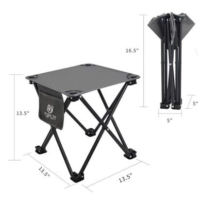 Opliy Camping Stool 2 Pack,13.5 Inch Portable Folding Stool for Outdoor Gardening and Beach Hiking Fishing,Foot Stool with Carry Bag (Gray) - color: Grey