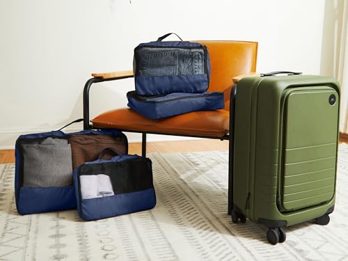 Covermates Packing Cube Set for Travel & Luggage Organization – Premium Suitcase Organizer Bags with Mesh Window & Carrying Handles – Lightweight Compression Cubes for Clothes & Essentials, Blue