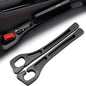 Car Seats Gap Filler Dual-Slot Car Seat Gap Organizer – with Belt Slot, Anti-Drop Gap Filler for Cars & SUVs – No More Lost Items, All Within Reach (2PCS) (Black)