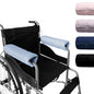 SPRING SEAON Wheelchair Armrest Covers 2 Pack Soft Memory Foam Wheelchair armrest Pads Wicking Washable for Office Transport Chair (Grey-Blue) - color: Grey-blue