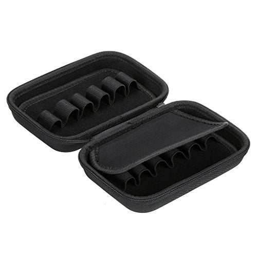 Hipiwe Hard Shell Essential Oil Carrying Case Holds 12 Bottles (Can hold 5ml, 10ml, &10ml Rollers) Travel Size Essential Oils Bag Organizer (Black) - color: Black