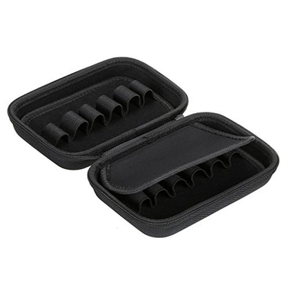 Hipiwe Hard Shell Essential Oil Carrying Case Holds 12 Bottles (Can hold 5ml, 10ml, &10ml Rollers) Travel Size Essential Oils Bag Organizer (Black) - color: Black