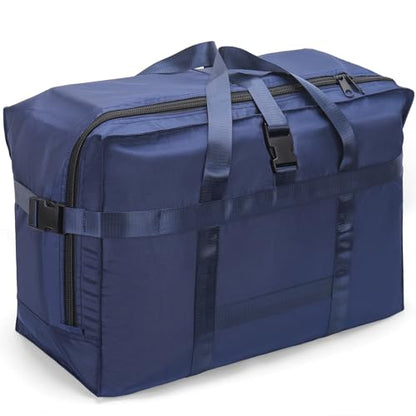 80L Foldable Travel Duffle Bag for Men and Women - Large Collapsible Duffel Bag - Waterproof Overnight Weekender Bag for Travel, Moving