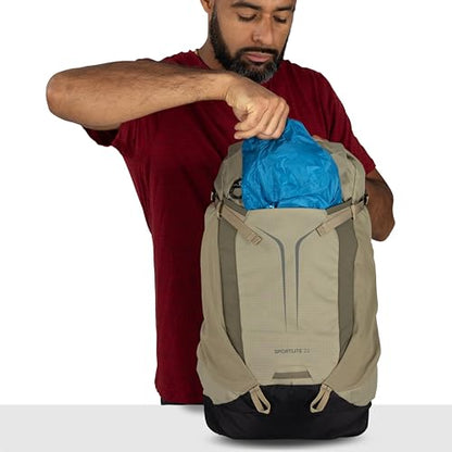 Osprey Sportlite 22L Lightweight Hiking Backpack for Men and Women - Everyday Hiking Bag - Travel Daypack, Olive Tan - color: Olive Tan, style: 22l