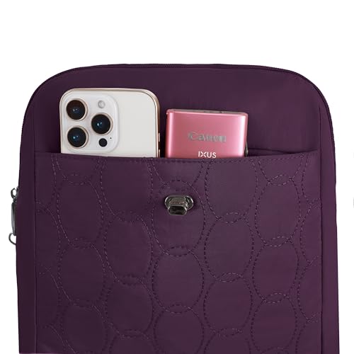 Travelon Anti-Theft Runways Compact Backpack - color: Plum