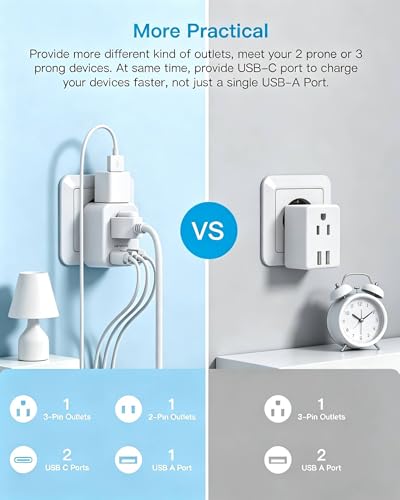 HANYCONY Italy Travel Adapter, Grounded Type L Plug Adapter with 2 AC Outlets 3 USB Ports (2 USB C), US to Italy Power Adapter for Rome, Chile, Uruguay, Ethiopia - Cruise Ship Approved - style: Type L - Italy Chile