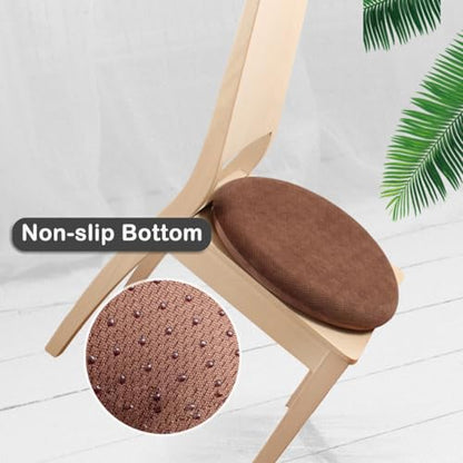 Sigmat Memory Foam Seat Cushion Anti-Slip Soft Round Stool Cushion Chair Pad 15 Inch Grey - color: Grey, size: 15 Inch