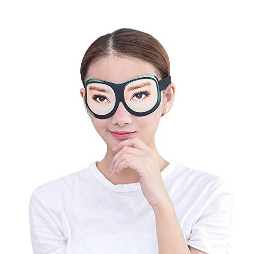Honbay 3D Funny Eyeshade Soft Sleep Eye Mask with Adjustable Head Strap for Travel, Game, Party, Rest, Sleeping (Woman) - style: Woman
