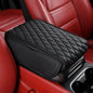 Car Armrest Cushion Pad Auto Center Console Cover with Storage Bag Memory Foam Arm Rest Console Pad Leather Universal Fit for Most Vehicles (Thick Pad, Black) - color: Black