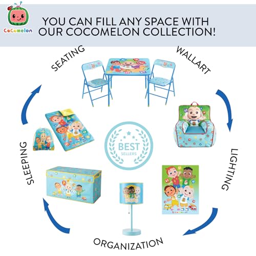 Idea Nuova Cocomelon Collapsible Children’s Toy Storage Trunk, Durable with Lid - color: Cocomelon