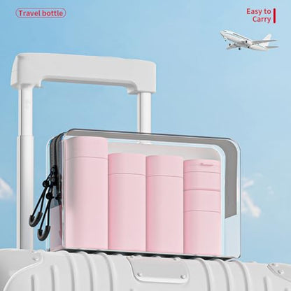 Travel Bottles Set - TSA Approved Leak Proof Squeezable Containers for Toiletries, Conditioner, Shampoo, Lotion & Body Wash Accessories (white) - color: white