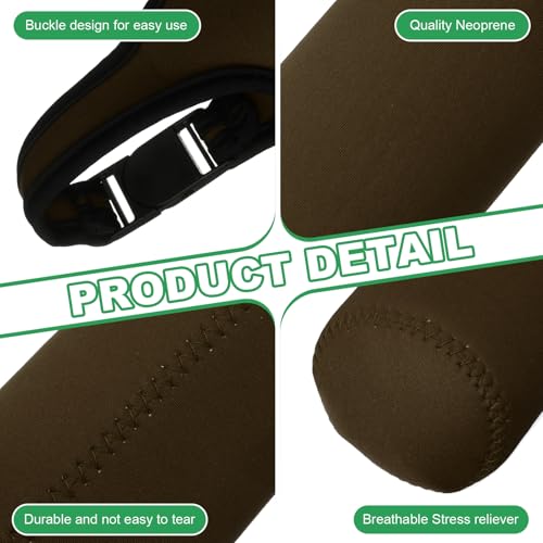 uxcell 2pcs Neoprene Carrier Water Bottle Sleeve, 15.5-20oz Insulated Water Glass Bottle Carrier Bag Collapsible Drink Bottle Sleeve Cover Holder with Handle, Coffee - color: Coffee