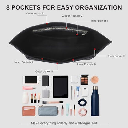 Purse Organizer Insert Compatible with Longchamp Le Pliage M Top Handle Tote Bag, Black/SM - color: Black, size: M Tote Bag (Top Handle)