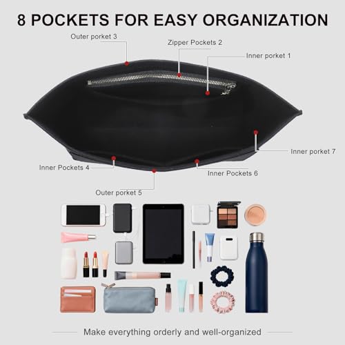 Purse Organizer Insert Compatible with Longchamp Le Pliage M Top Handle Tote Bag, Black/SM - color: Black, size: M Tote Bag (Top Handle)