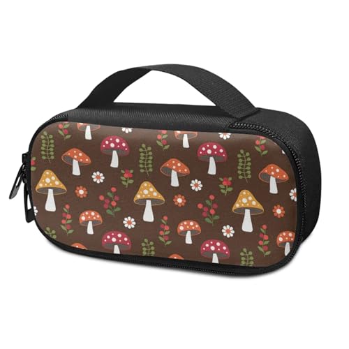 Insulin Cooler Travel Case for Women Waterproof, Cartoon Floral Mushroom Print Diabetic Medication Insulated Cool Organizer with Zipper for The Daily Life and Trip - color: Cartoon Floral Mushroom