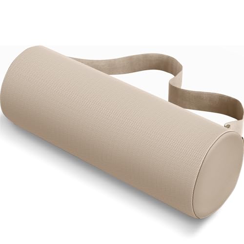 Lumbar Roll Support Pillow for Office Chair, Car, Gaming Chair, Memory Foam Back Cushion with Washable Cover for Relieving Back Pain & Improving Posture, Large,Khaki - color: Khaki, size: Long