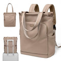 GOLF SUPAGS Convertible Laptop Backpack for Women Casual Daypack Notebook Tote Bag for Work College Travel Leisure (Champagne) - color: Champagne