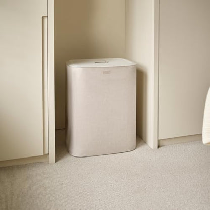 Joseph Joseph Tota Trio 90 liter/23.8 gallon Laundry Hamper Separation Basket with lid, 3 Removable Washing Bags with Handles- Ecru - color: Ecru, style: Trio Compartment 90L