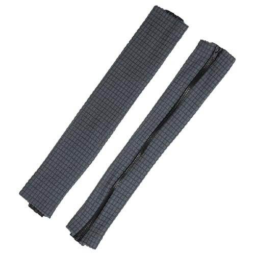 PATIKIL 18x4.3 in Office Chair Armrest Covers, 1 Pair Office Chair Arm Covers Long Computer Chairs Arm Rest Cover with Zipper Removable Rest Slipcover Hand Rest Protector, Dark Gray - color: Dark Gray, size: 18"