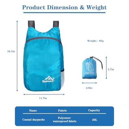 Ultra Lightweight Travel Foldable Backpack,Water Resistant Reusable Hiking Daypack for Camping Outdoor for Women&Men - color: Grey