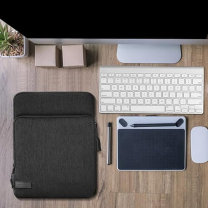 MoKo 8-9 Inch Tablet Sleeve Bag Carrying Case with Storage Pockets Fits New iPad mini (A17 Pro) 8.3" 2024, iPad mini 6/5/4/3/2/1th 8.3"/7.9" 2021-2012, Galaxy Tab A7 Lite 8.7" 2021, Black & Gray - color: Black & Gray, size: 8-9 inch