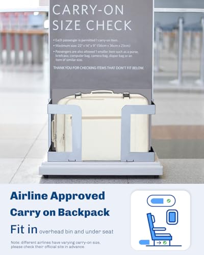 Hynes Eagle Carry on Backpack 38L Large Travel Backpack for Women Flight Approved Weekender Bag Laptop Backpack Men 15 inches Beige - color: Beige
