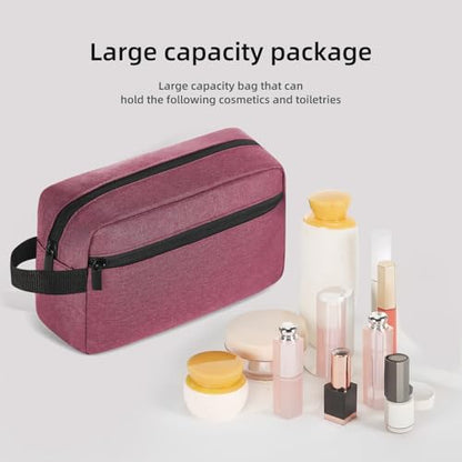 Icramsy Travel Toiletry bag Toiletry bag for women men Hanging Cosmetic bag Travel accessories for Women Men (Purplish red) - color: Purplish red