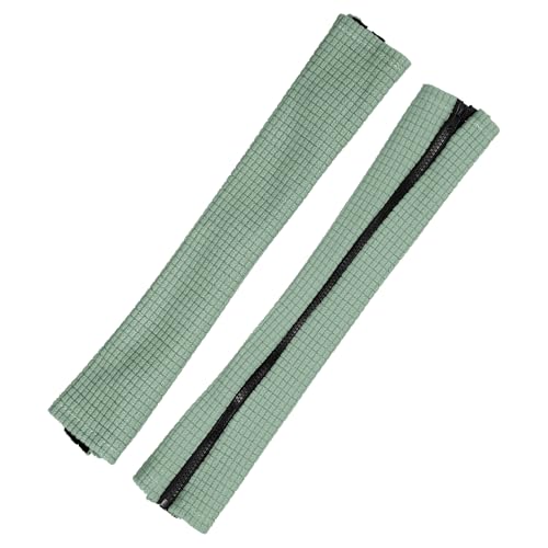 PATIKIL 22x4.3 in Office Chair Armrest Covers, 1 Pair Office Chair Arm Covers Long Computer Chairs Arm Rest Cover with Zipper Removable Rest Slipcover Hand Rest Protector, Pine Green - color: Pine Green, size: 22"