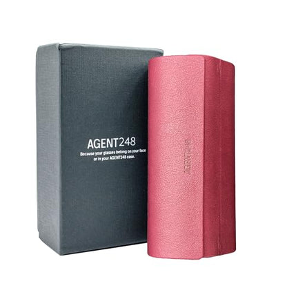 Eyeglass and Sunglass 2-Compartment Travel Case - color: Merlot Red