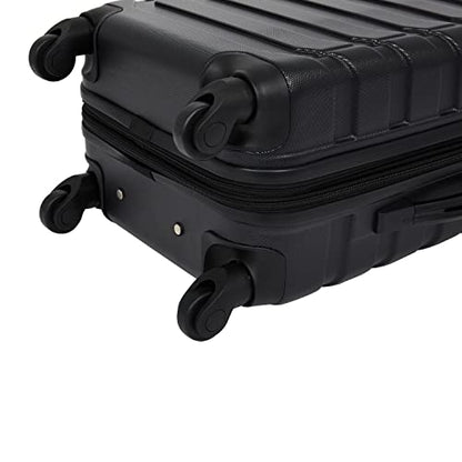 Wrangler 5 Piece Luggage & Travel Accessories Set, Black - color: Black, size: 5 Piece Set