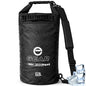 Enthusiast Gear Insulated Dry Bag Floating Cooler – 10L / 15L / 25L Roll Top, Leak Proof, Waterproof, Collapsible, with Padded Shoulder Strap - Perfect for Kayaking Fishing Beach - color: Black, size: 15 Liter