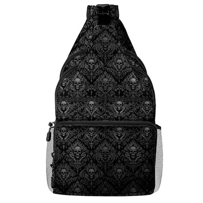 Black Skull Crossbody Bags for Women Men Trendy Sling Bag Backpack Casual Chest Bag Shoulder Strap - color: Color 4