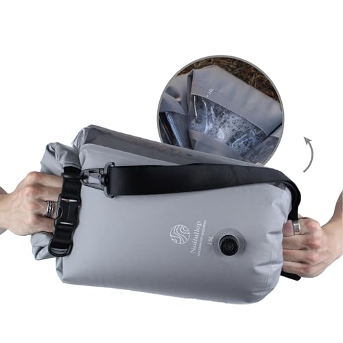 Washbag Portable Washing Machine - 15L Fully Waterproof Dry Bag - Lightweight Compact Nylon Washing Machine - Portable Manual Clothes Washer Laundry Bag (Gray) - color: Gray