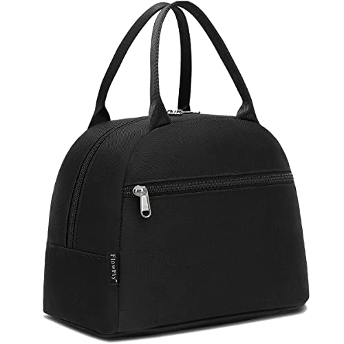 FlowFly Insulated Lunch Cooler Bag - Tote Bag Organizer for Women/Men, Black - color: Black