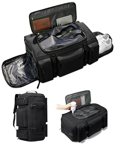 Ski Boot Bag Backpack for Helmet,70L Waterproof Vacuum Backpack Travel,Goggles, Gloves, Skis, Snowboard & Accessories,Snowboard Bag,Black - color: A3-black-with Pump